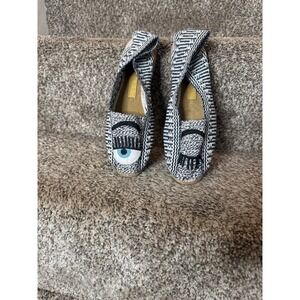 WARAO Winking‎ Peep Toe Peep Heel Flats Size EU 39/ US 8